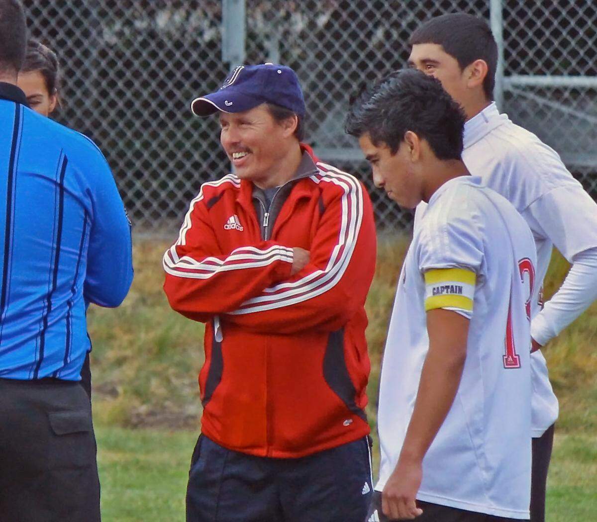 Luis Plasencia, center, will be mentoring CYAA youth soccer in the fall for his 21st straight year in Cambria.