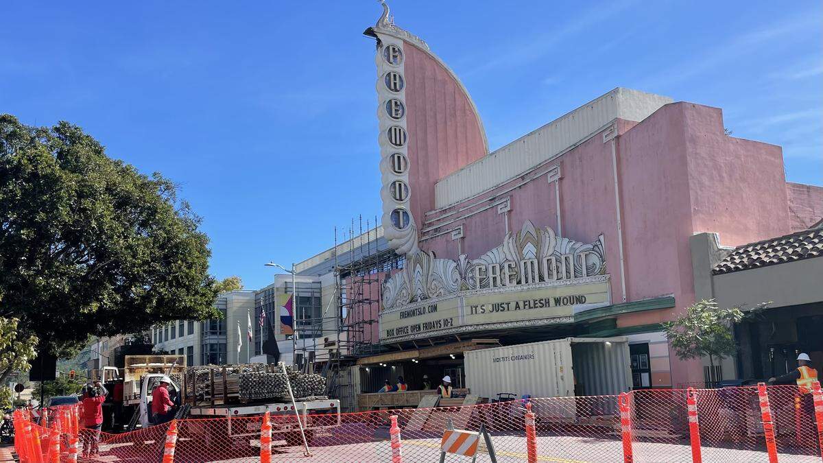 The Fremont Theater in downtown San Luis Obispo has reopened after a storm damaged its iconic marquee and forced a road and sidewalk closure on Feb. 17, 2026.