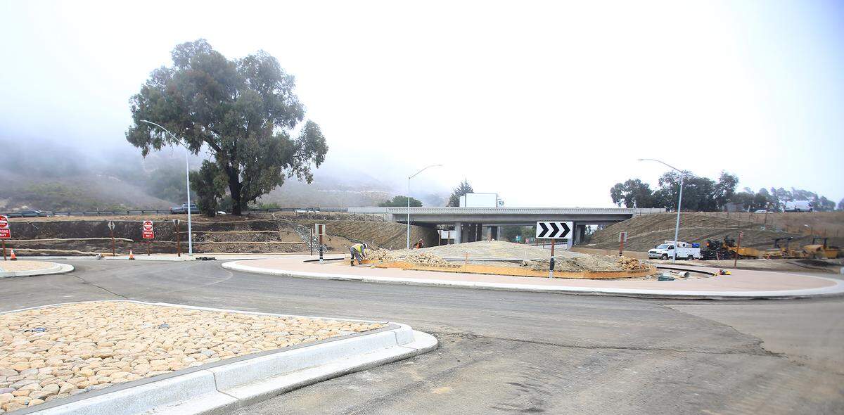 The Avila Beach Road roundabout is set to open Saturday, Sept. 27, 2025.