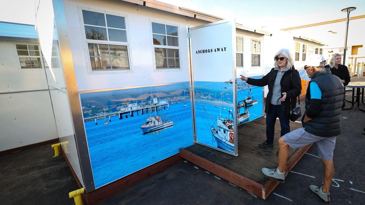 5Cities Homeless Coalition gives a tour of its Cabins for Change program in Grover Beach on Dec. 15, 2022. Programs such as Cabins for Change were enabled by Emergency Solutions Grant CARES Act funding, which is beginning to expire or run out in 2023.