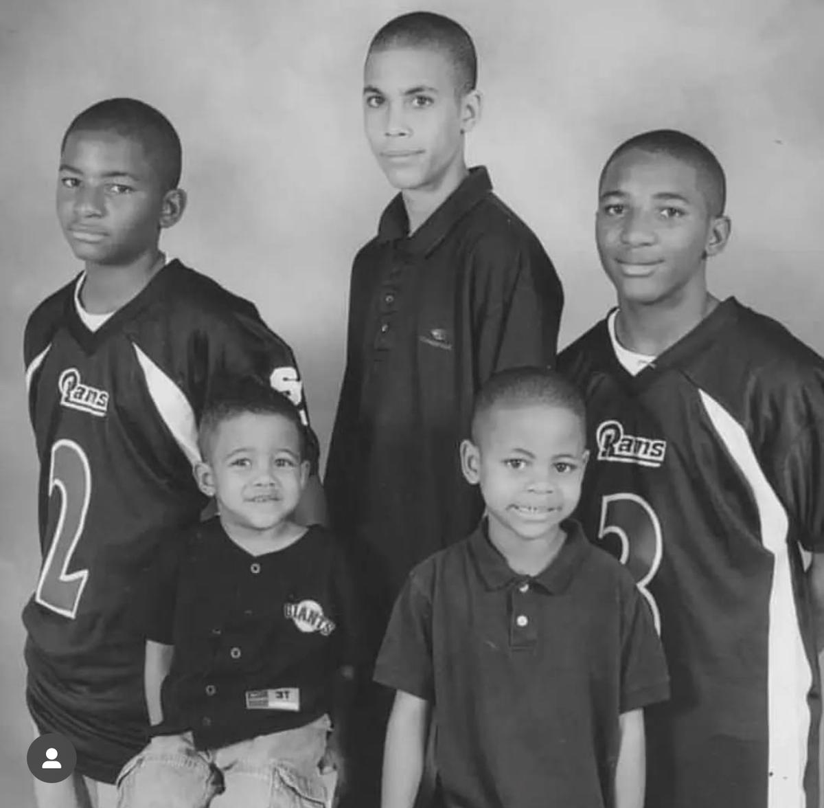 Cayden Ward, lower left, is the youngest of five siblings.