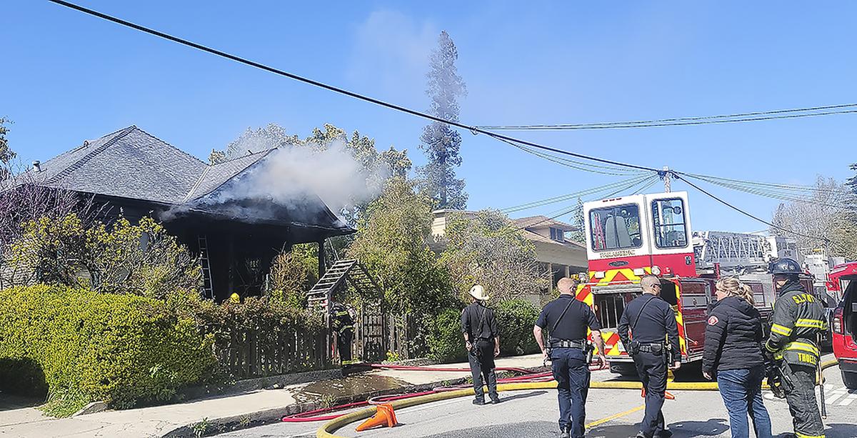 A structure fire was reported on Buchon Street in San Luis Obispo on March 31, 2023.