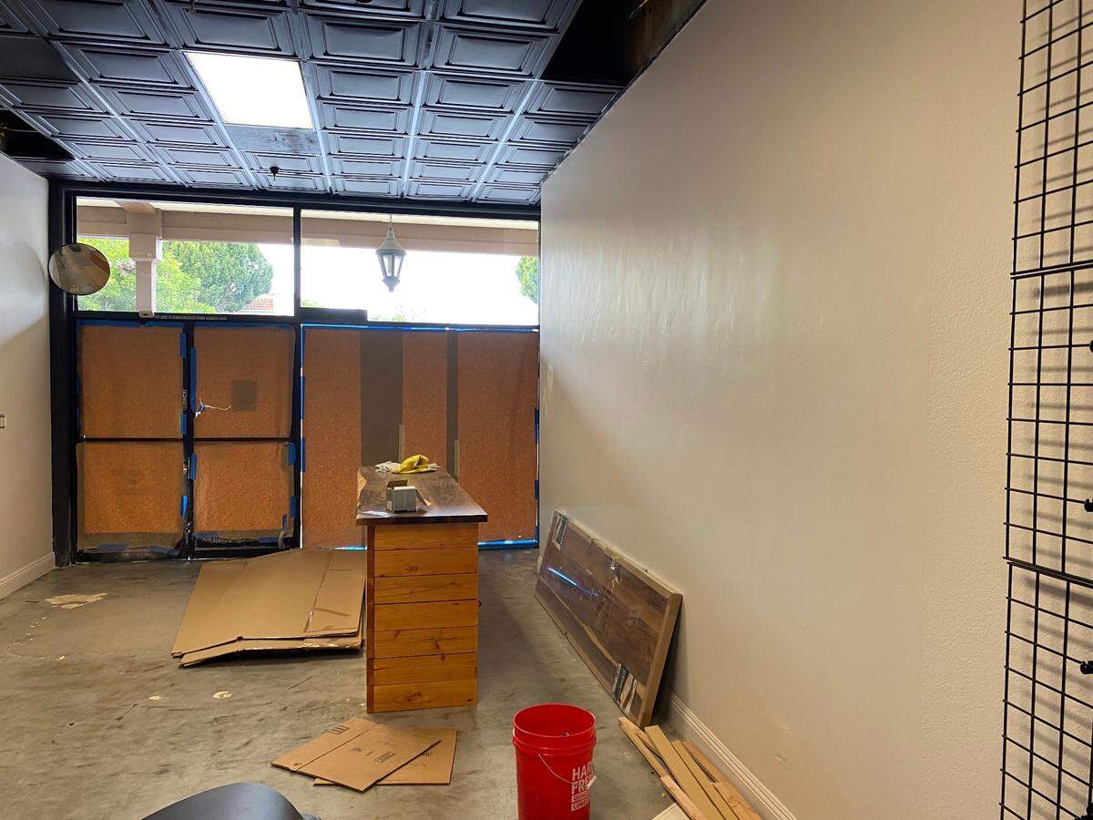 In-progress construction at the site of The Mountain Air’s new store, The Switchback.
