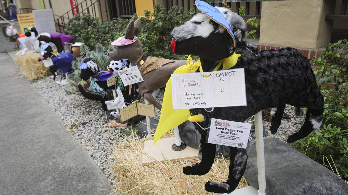 Cambria Center for the Arts hosts several dog-themed displays. The Cambria Scarecrow Festival is back for the month of October, seen here on Oct. 2, 2025.