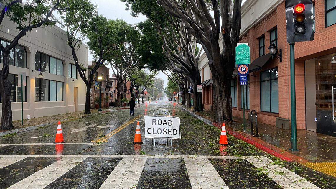Storm photos: Scenes from the city of SLO as downtown streets close, Laguna Lake overflows