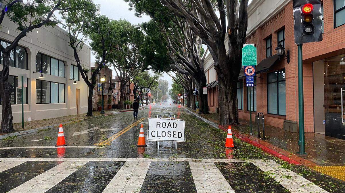 Storm photos: Scenes from the city of SLO as downtown streets close, Laguna Lake overflows