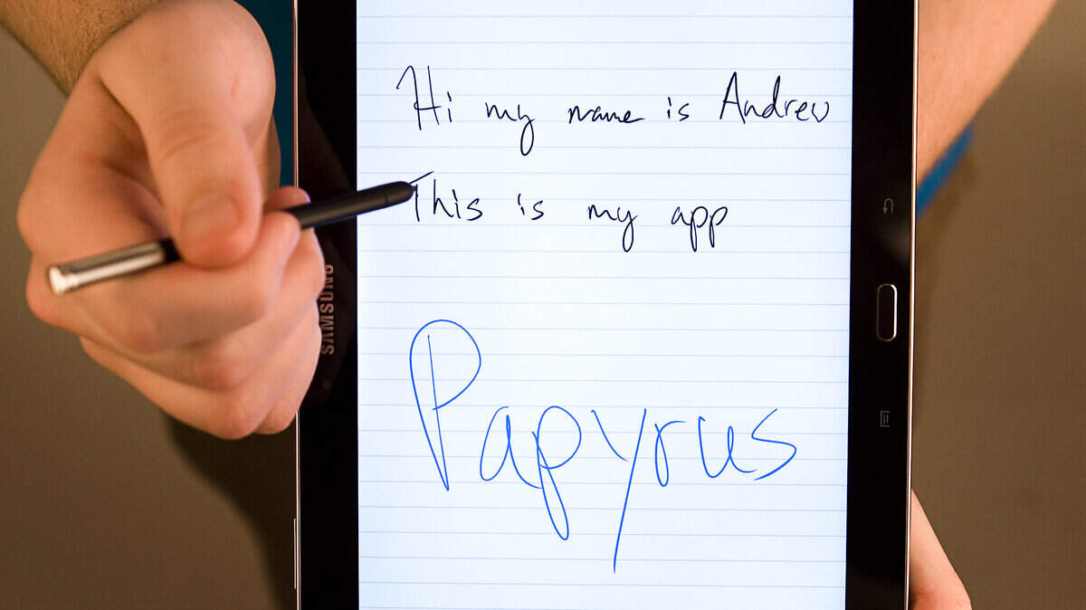The Papyrus app for Android was featured in the Google Play Store as a top productivity app.