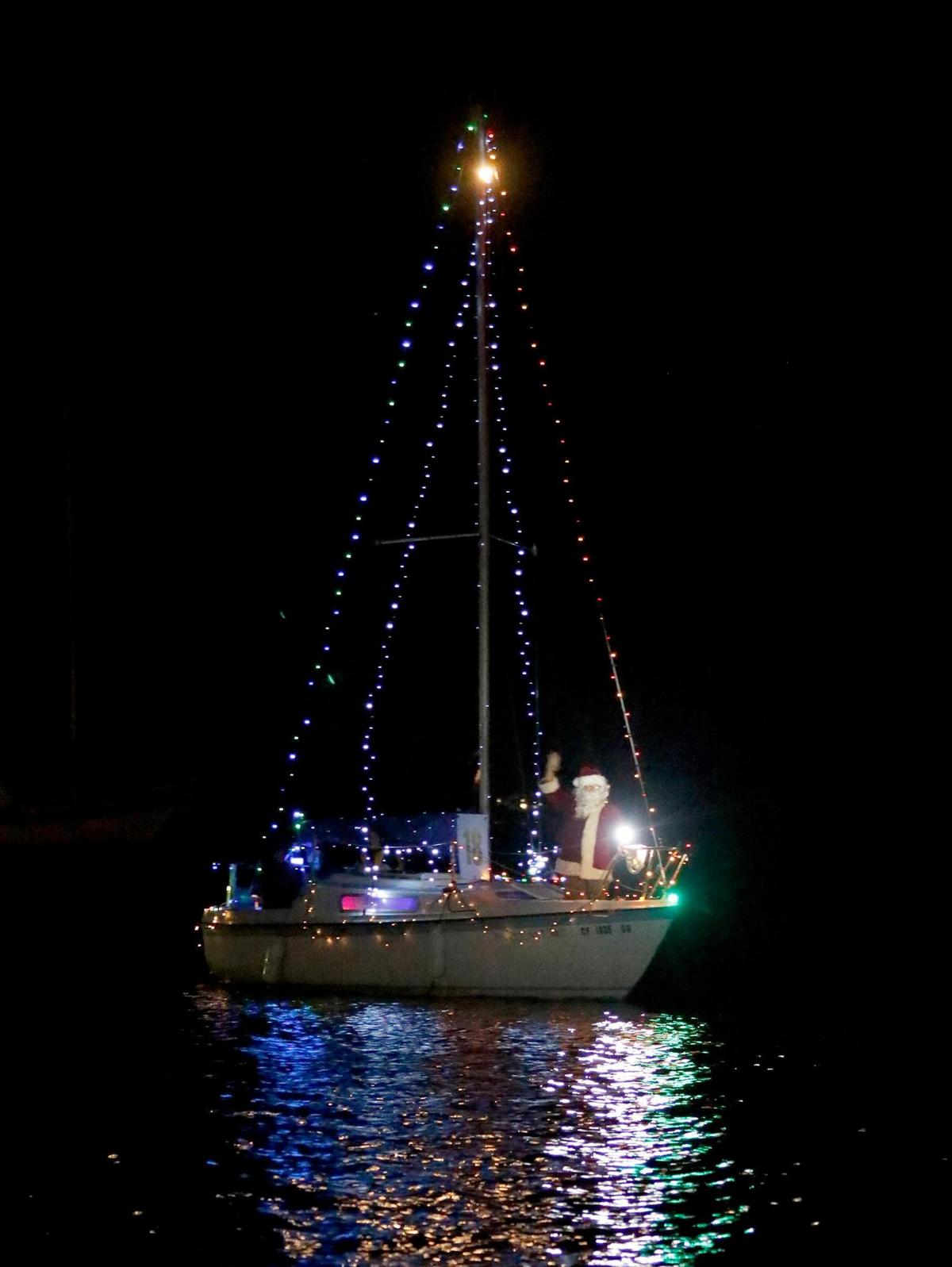 The Morro Bay Lighted Boat parade was held in Morro Bay Harbor, Saturday, Dec.4, 2021.