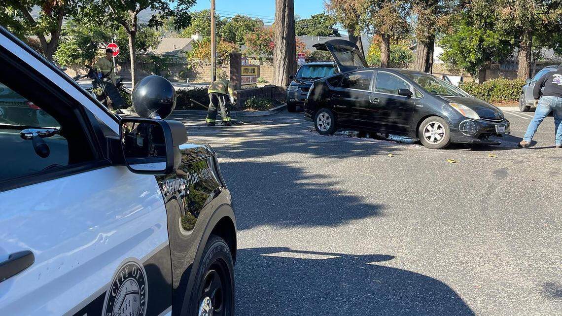 The San Luis Obispo Police Department arrested a man suspected of breaking into a house, then fleeing the scene and crashing his vehicle in a Trader Joe’s parking lot on South Higuera Street.