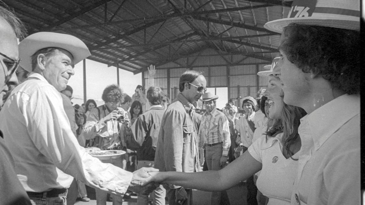 Ronald Reagan made a campaign stop at River Road Ranch near Paso Robles for the Republican presidential nomination on May 29, 1976. Gerald Ford would be the nominee that year.