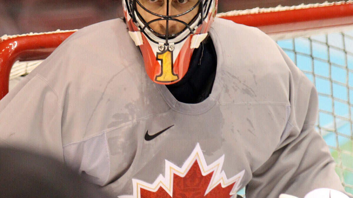 Canadian goalie Roberto Luongo practices Saturday. (Jean Levac/Canwest News Service/MCT)