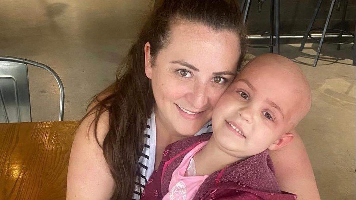 Kyndal Gottfried, 5, of Atascadero was diagnosed with brain cancer in March. Sylvester’s Burgers is hosting a fundraiser in June to support the girl and her family, including mom Raquel.