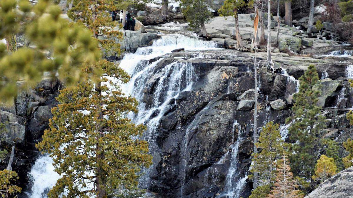 PG&E meteorologist John Lindsey took this photo of the turbulent flow of Eagle Falls that streams into Emerald Bay, Lake Tahoe.