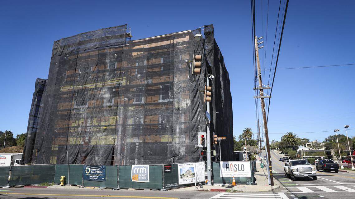Balay Ko on Monterey will offer 54 units of affordable senior housing at the corner of Monterey Street and California Boulevard in San Luis Obispo, now under construction March 2, 2026. It is expected to open by the end of the year.
