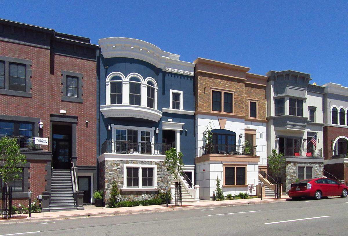 The Marsh Street Brownstones feature "vaguely Californian styles," including Queen Anne, Victorian and Mission.