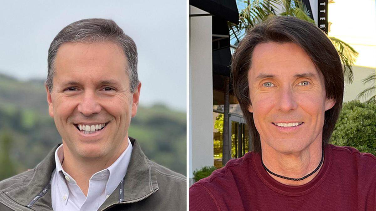 Jim Dantona, left, and Michael Erin Woody are running for the District 2 San Luis Obispo County Board of Supervisors seat held by Bruce Gibson, who is retiring after 20 years on the board.