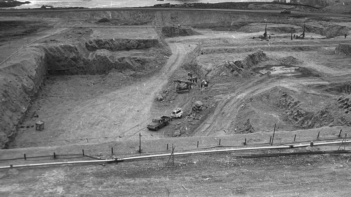 Excavation for the Diablo Canyon nuclear power plant was well underway May 6, 1969, when this photo was taken.