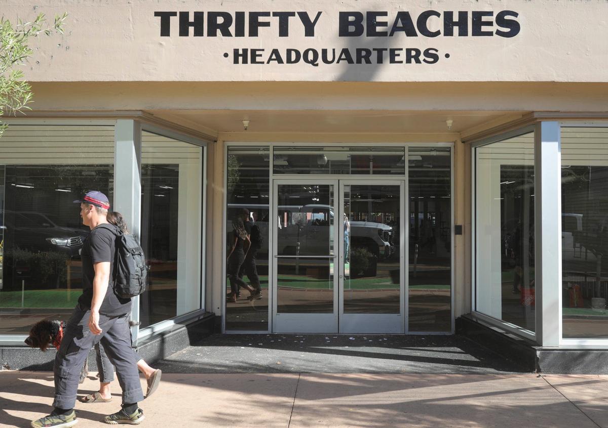 Thrifty Beaches, a curated vintage clothing and furniture store, is moving into the empty Beverly’s Fabric & Crafts space in downtown San Luis Obispo. The large space will be the business’s headquarters, as well as a hub for reselling goods seen here during set up on Aug. 29, 2024.