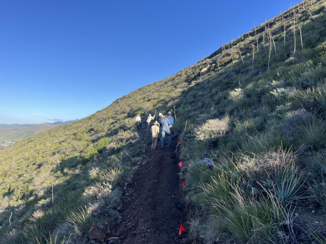 Volunteers and rangers build the Backburn Trail in the Reservoir Canyon Open Space in San Luis Obispo.
