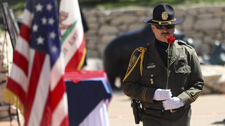 Dozens gather to remember slain SLO detective, CA officers killed in line of duty