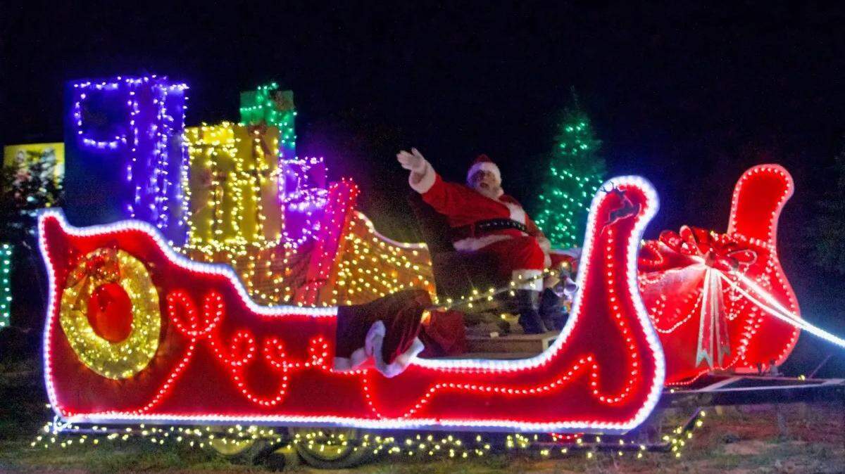 The Christmas in the Country holiday lights experience at the Santa Maria Elks Center.