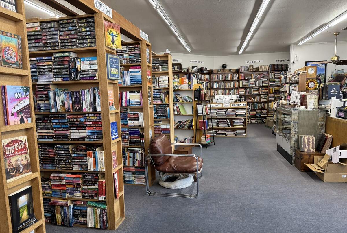 Nan’s Books and Crystals has roughly 75,000 books.