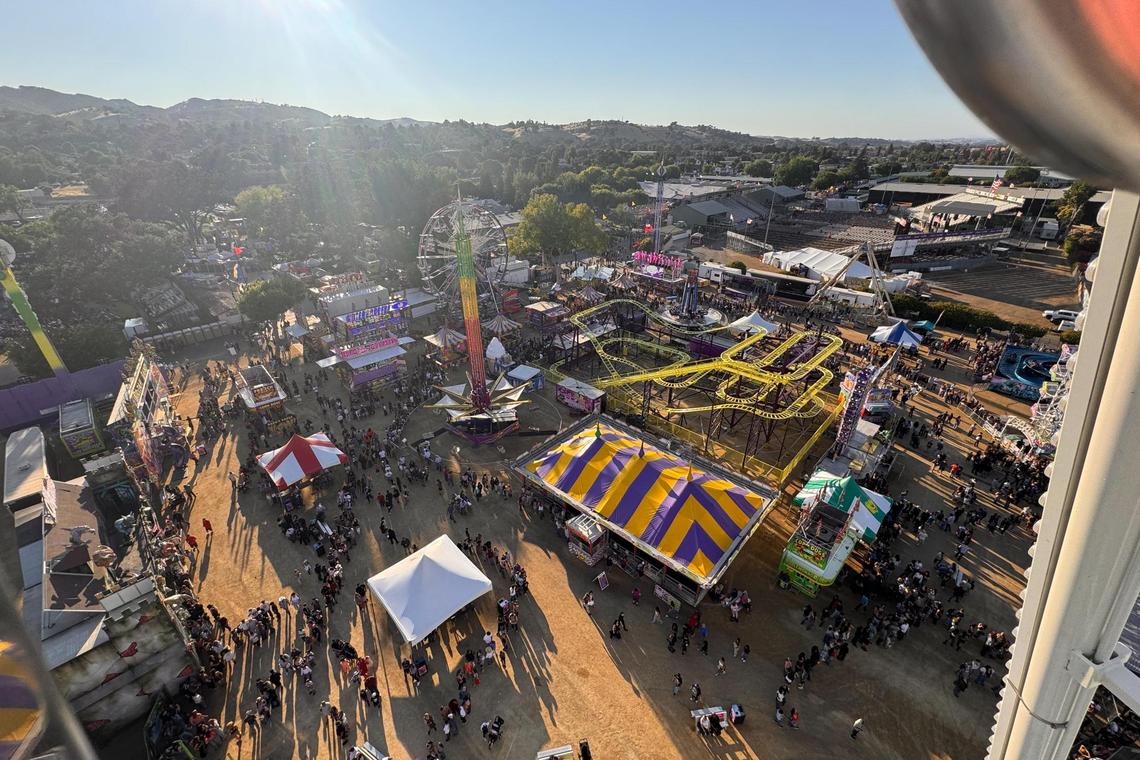 The carnival side of the California Mid-State Fair was packed with attendees on opening day on Wednesday, July 16, 2025. 