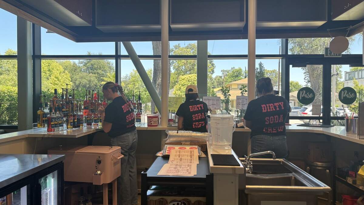 Cowgirl Soda Co. in Paso Robles serves dirty sodas, a popular drink with soda, syrup and cream inside the Paso Market Walk, seen here on June 25, 2026.