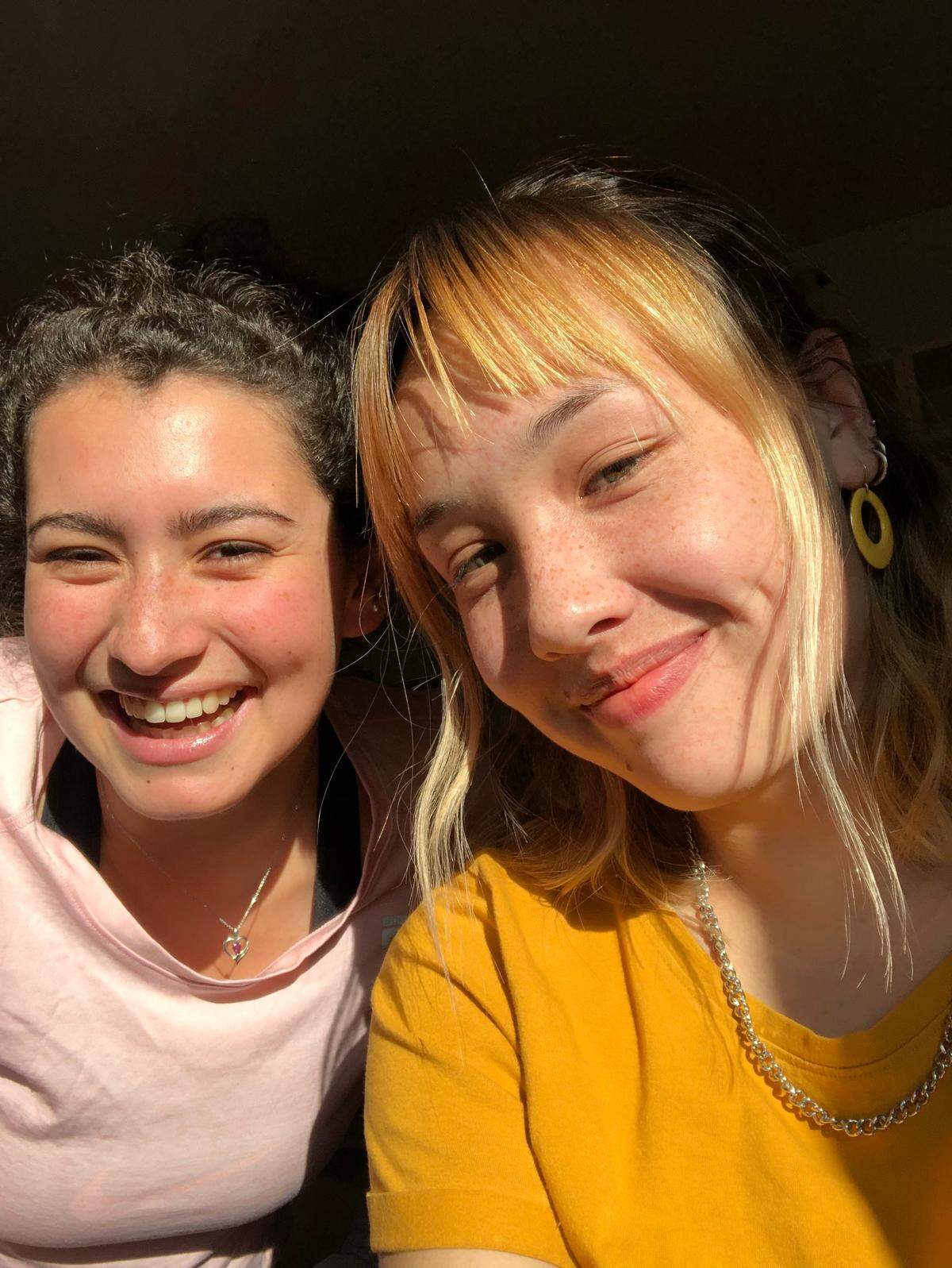 Mariana Silverman, left, and Erica Kemp, right, are both graphic design students at Cal Poly. Silverman was seriously injured in a fatal car crash on Highway 166 on April 6, 2019.