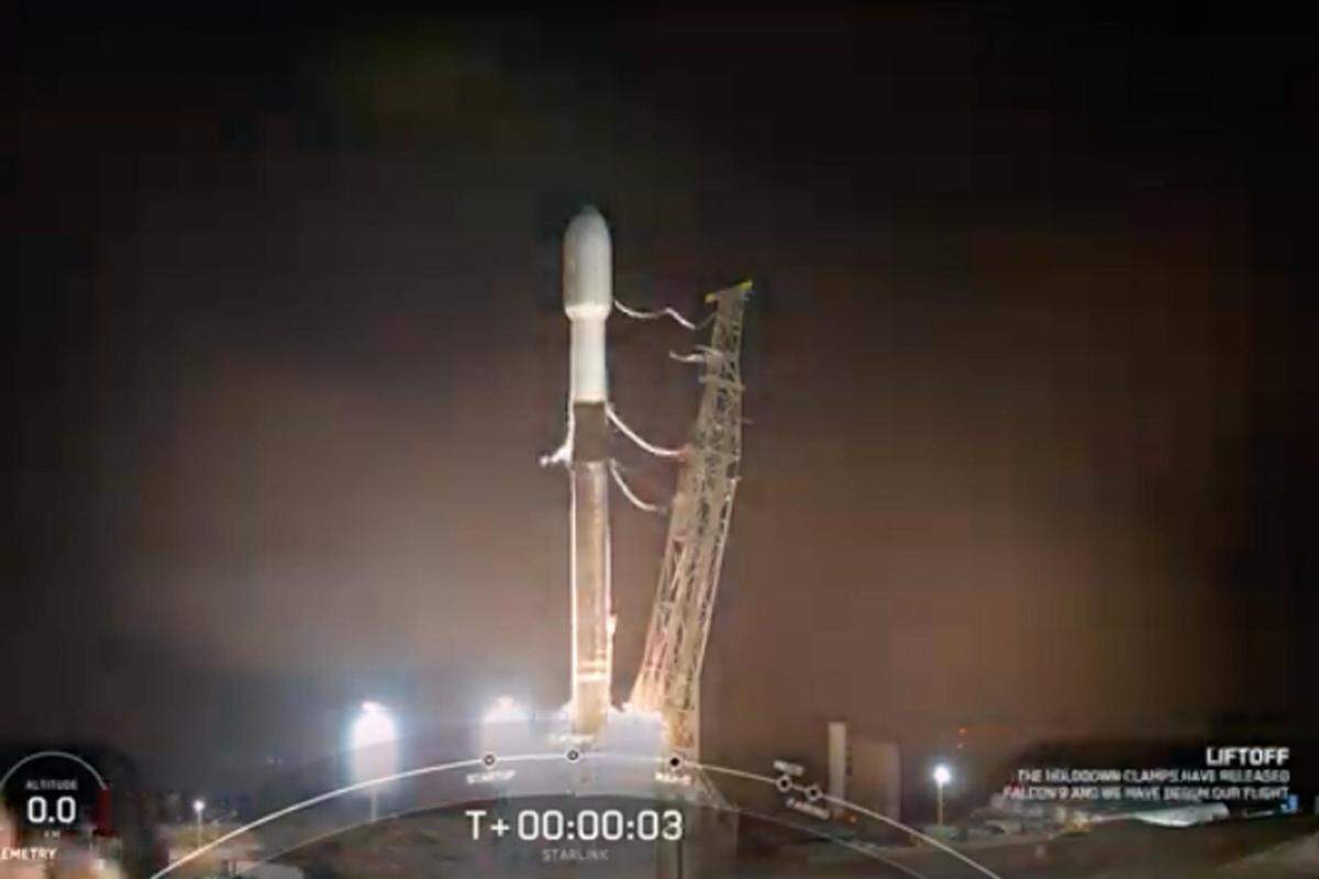 The Space Exploration Techologies Falcon rocket lifts off from Vandenberg Space Force Base early Saturday morning to deliver 52 Starlink satellites into orbit.
