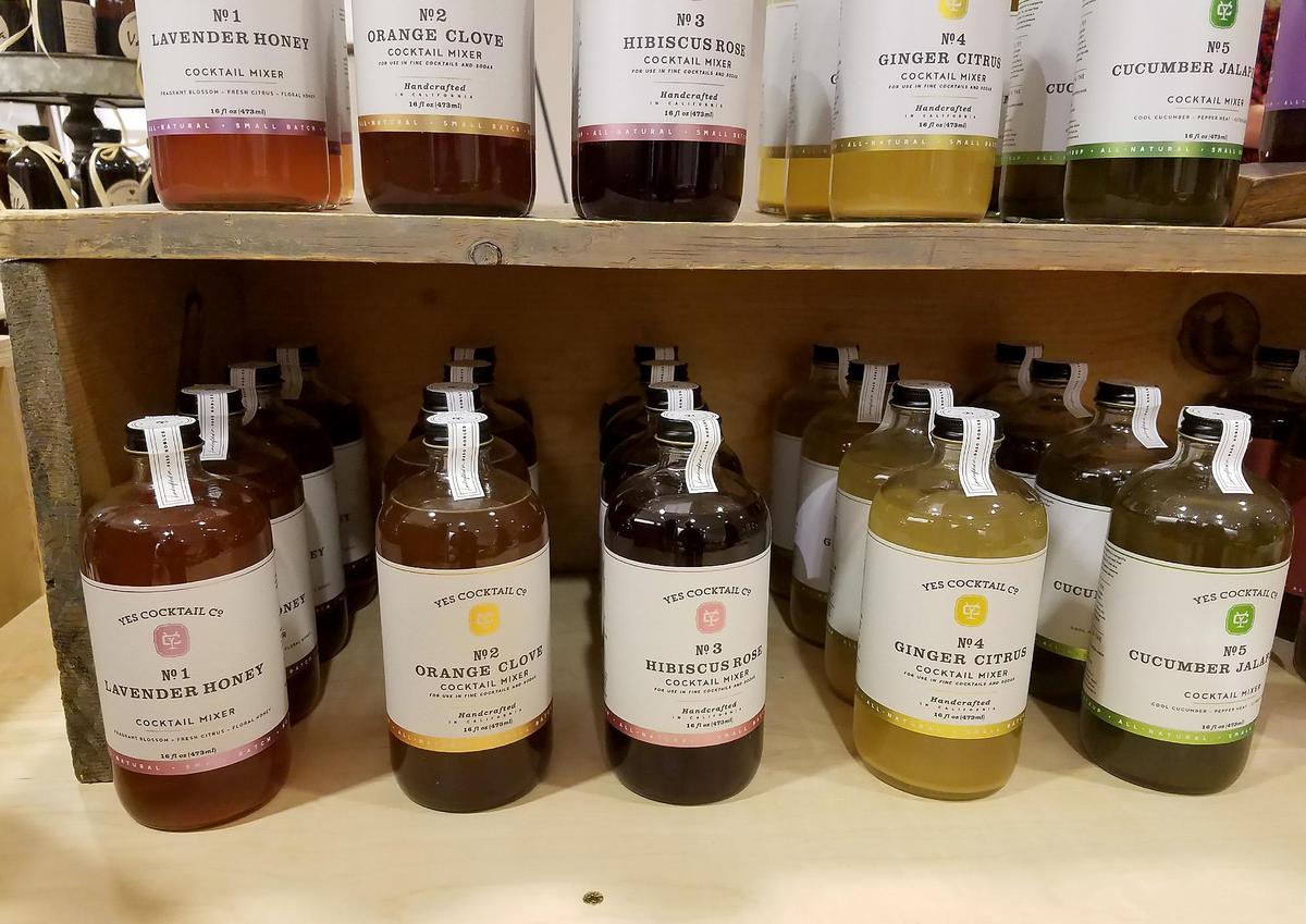 The SLOcally Made popup store returns this year to a spot in the Downtown Centre. Lauren Butler of Paso Robles is selling her collection of Yes Cocktail Co. mixtures.