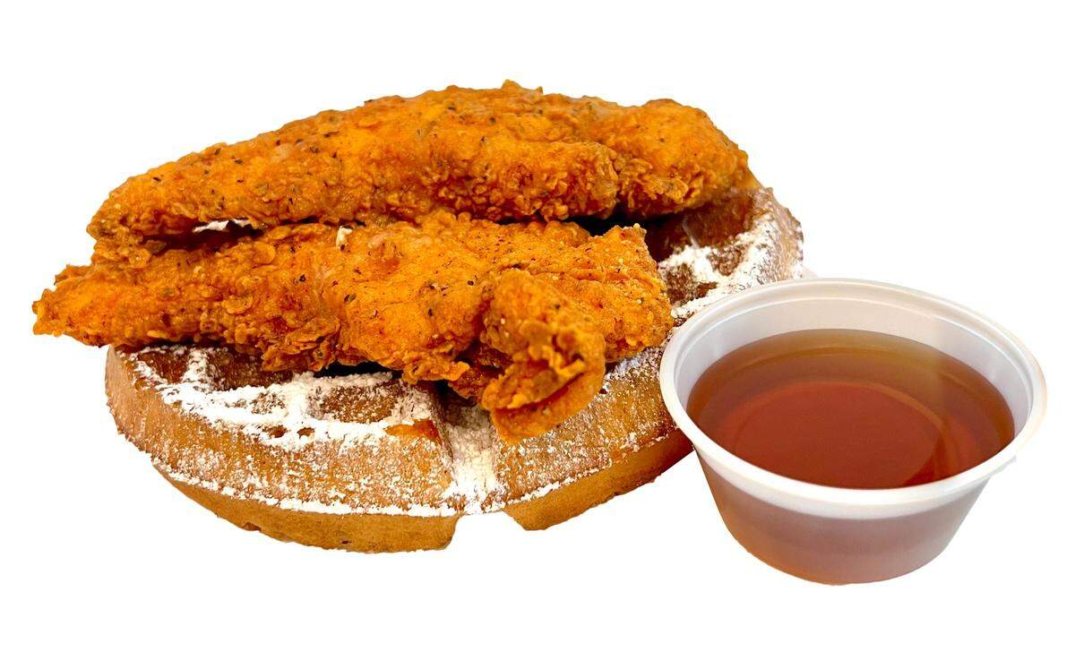 Chicken and waffle is one of the items on offer at Nate’s Nashville Hot Chicken in Paso Robles.