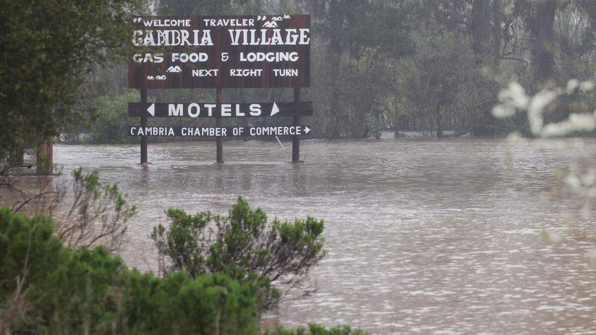 Significant flooding hit Cambria during a strong winter storm on March 10, 2023. 