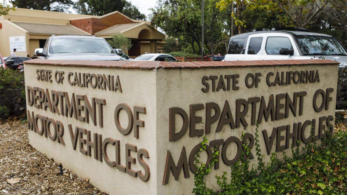 The California Department of Motor Vehicles office in San Luis Obispo, in a 2018 file photo.