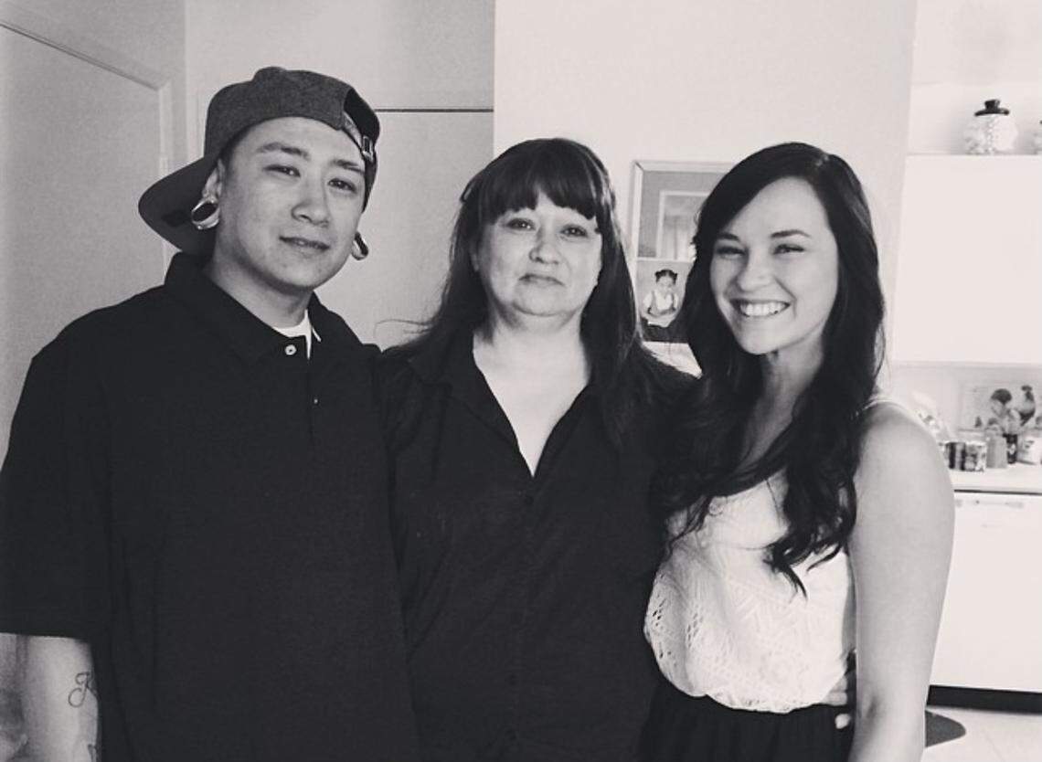 Karen Buccat, shown here with her son and daughter, died Jan. 9, 2023, when her car was swept away in Avila Beach floodwaters.