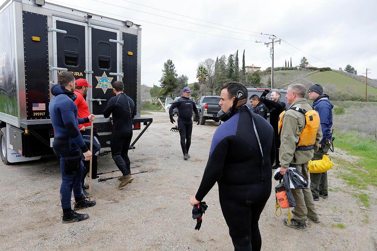 The Ventura County Search and Rescue Dive Team was among those looking for any sign of 5-year-old Kyle Doan on Wednesday, Jan. 11, 2023, two days after he disappeared in swollen San Marcos Creek near San Miguel.