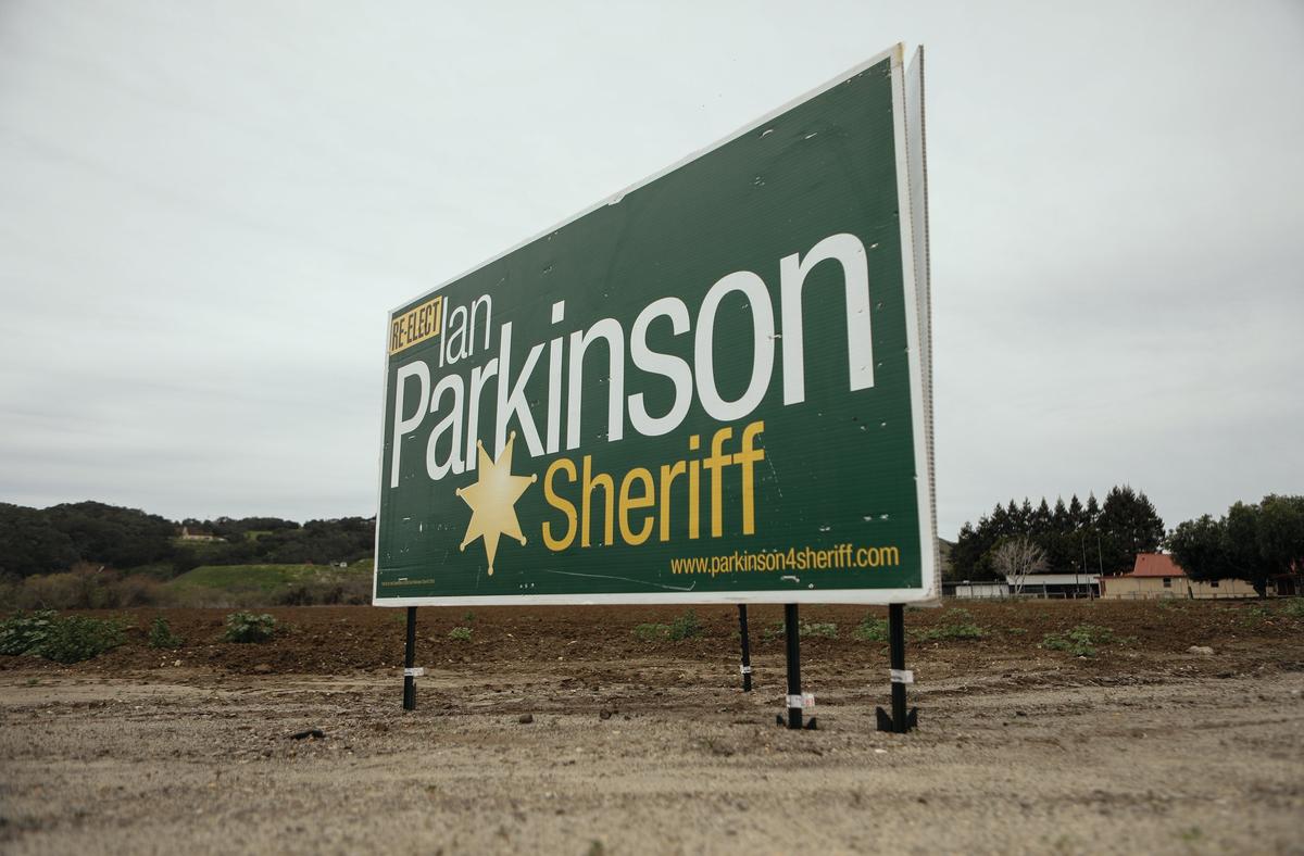 A campaign sign for Ian Parkinson is posted on Hwy. 227.