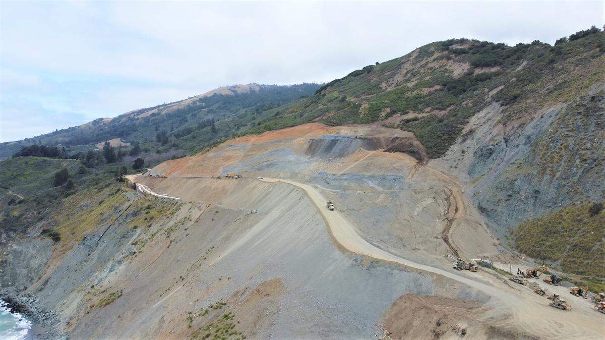 Caltrans is working to clear a major landslide from Highway 1 at Paul’s Slide after winter storms sent tons of dirt and debris barreling down onto the scenic roadway. Drone footage shows the work being done at the site on June 23, 2023.