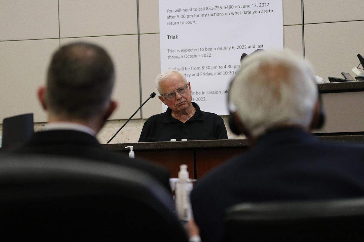 Edward Chapman testifies in the Kristin Smart murder trial in Monterey County Superior Court in Salinas on Aug. 29, 2022.