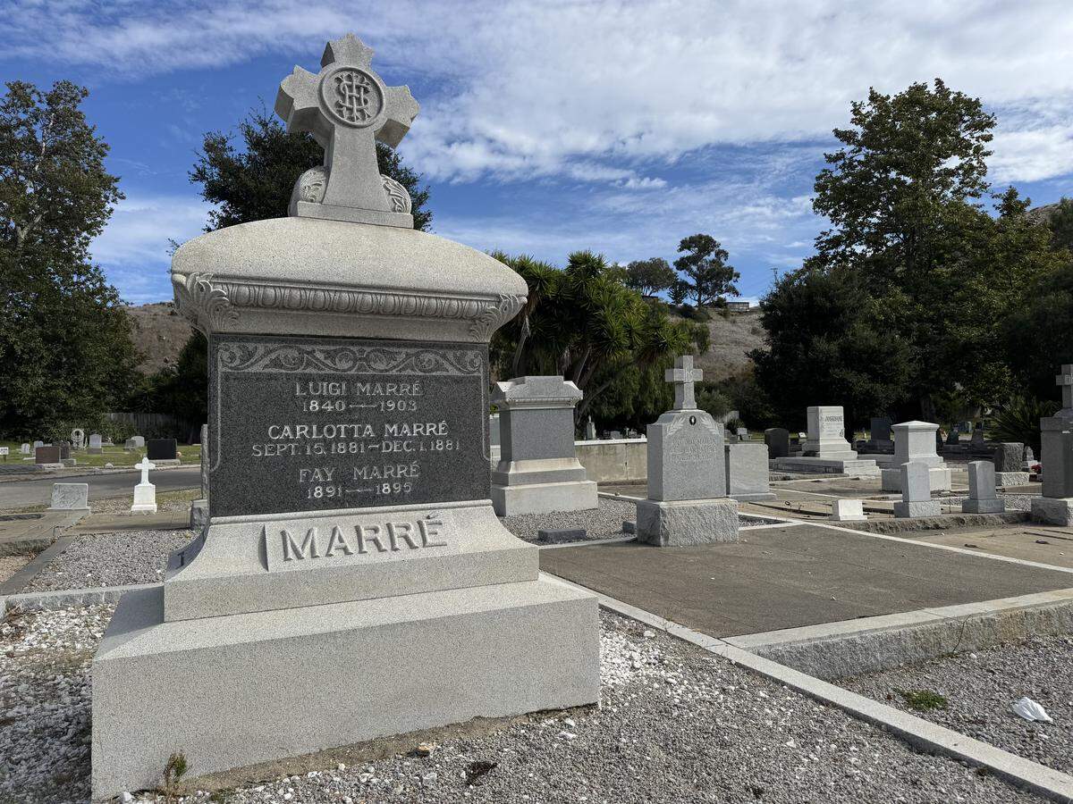 Renowned cattleman Luigi Marré and his family are buried at Old Mission Cemetery in San Luis Obispo.