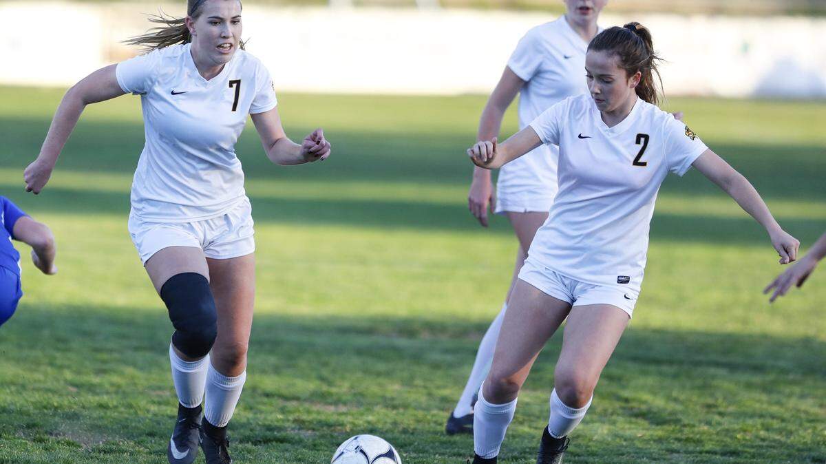 SLO High junior Madison Johnson (left) and sophomore Bailey Frost are two members of The Tribune 2017-18 All-County Girls Soccer Team.