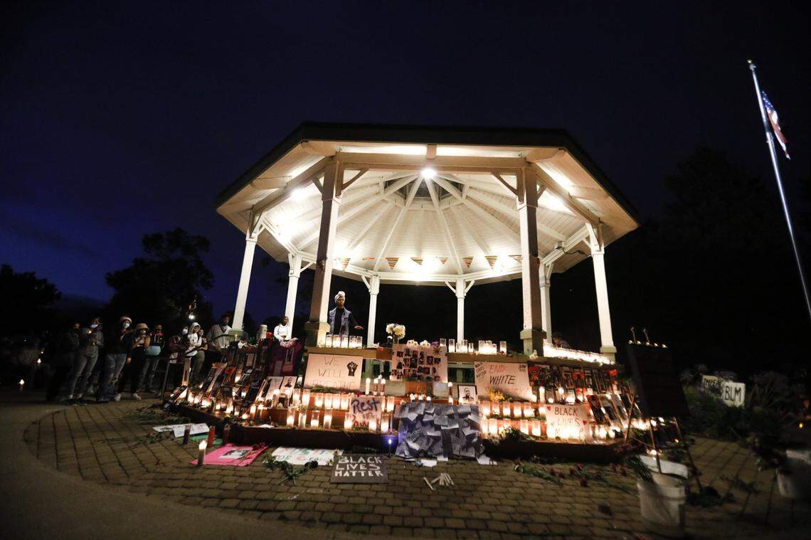 On June 20, Joshua Powell of New York spoke to San Luis Obispo County residents gathered at Mitchell Park in San Luis Obispo for a candlelight vigil honoring people killed by police amid weeks of demonstrations.