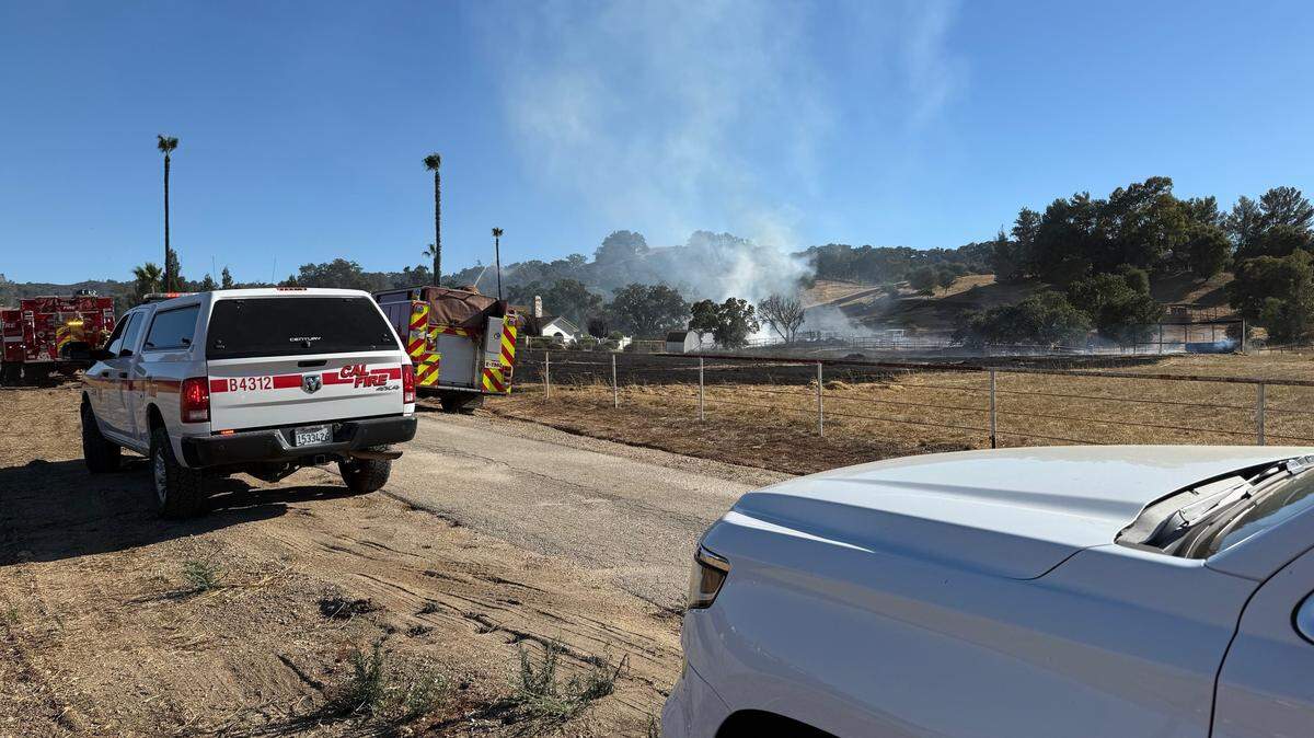 An Atascadero fire destroyed a barn and four horses died on Saturday, Aug. 2., 2025.