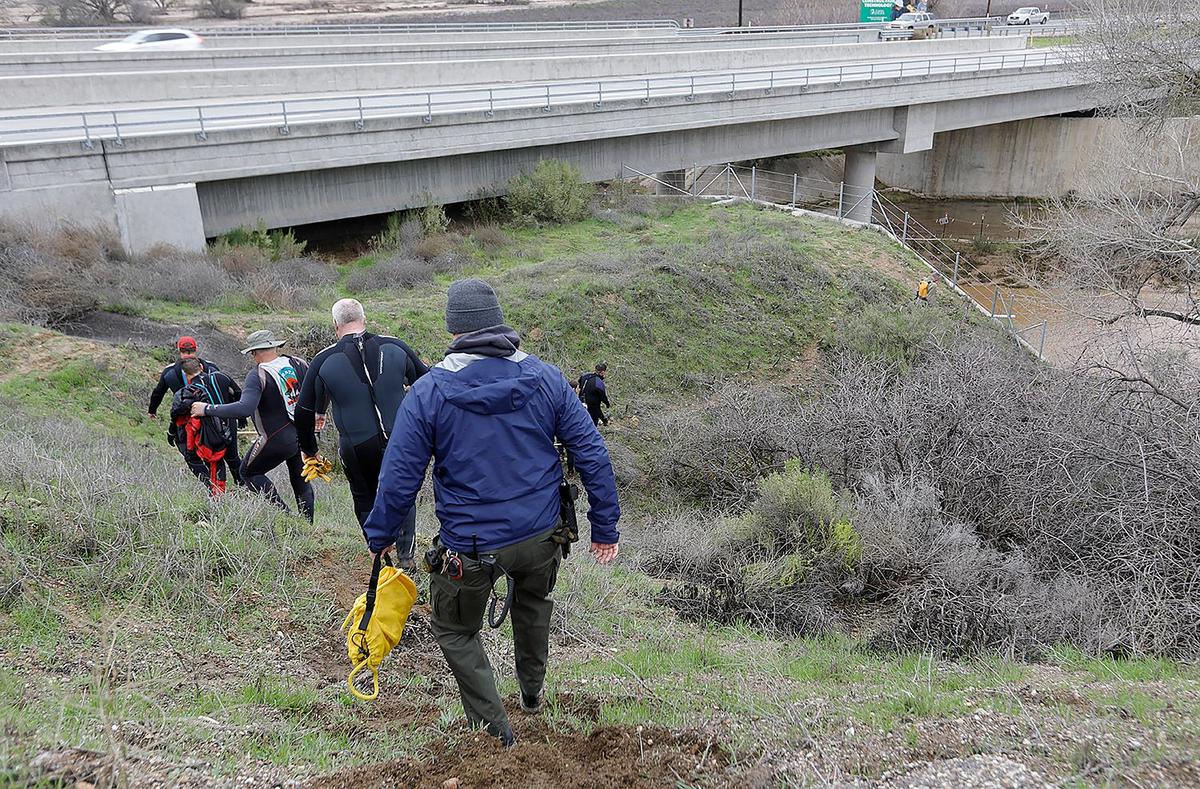 The Ventura County Search and Rescue Dive Team was among those looking for any sign of 5-year-old Kyle Doan on Wednesday, Jan. 11, 2023, two days after he disappeared in swollen San Marcos Creek near San Miguel.