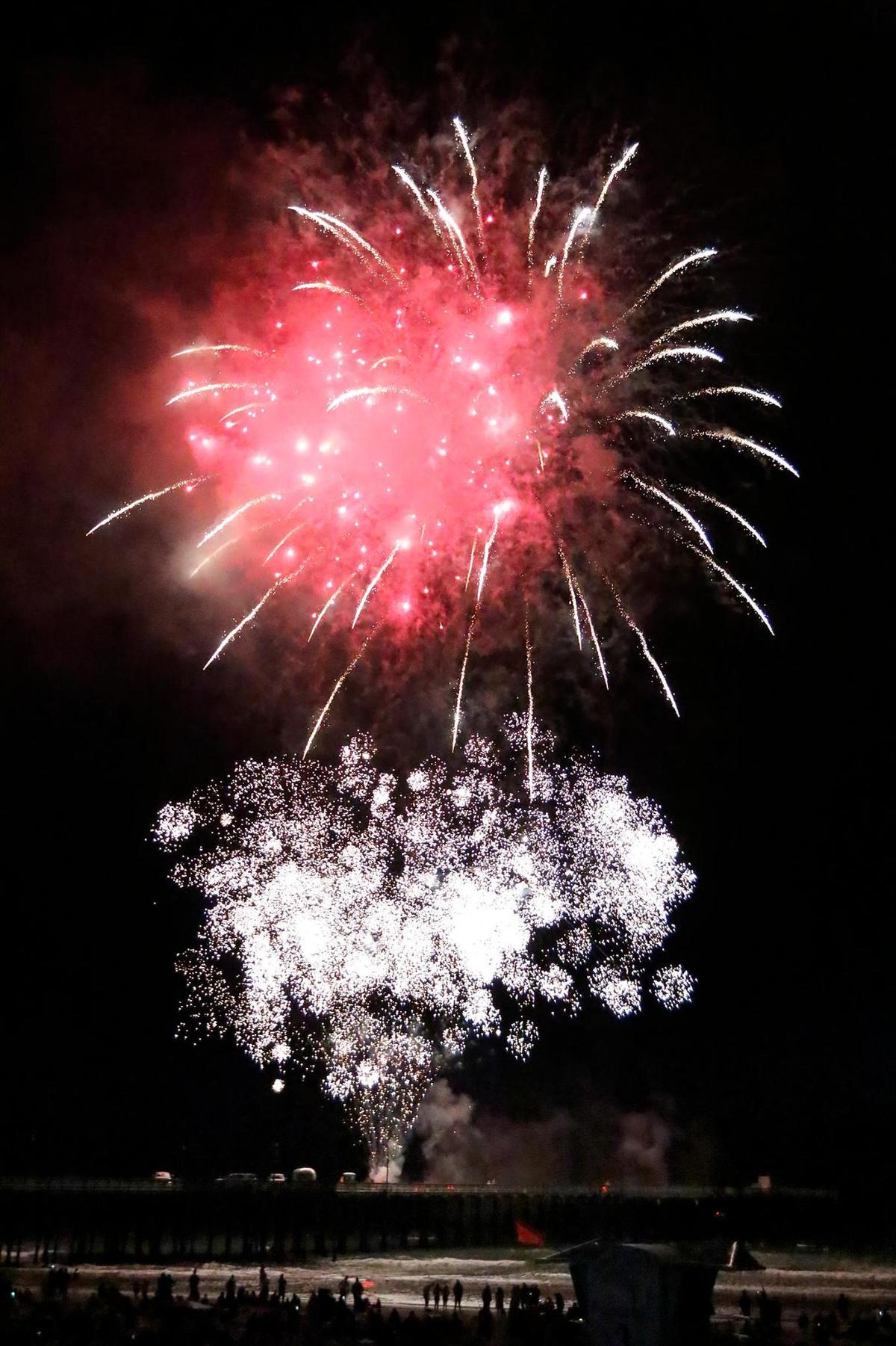 Mild weather and clear skies brought the crowds to the beach for the Pismo Beach firework show, Monday, July 2022.