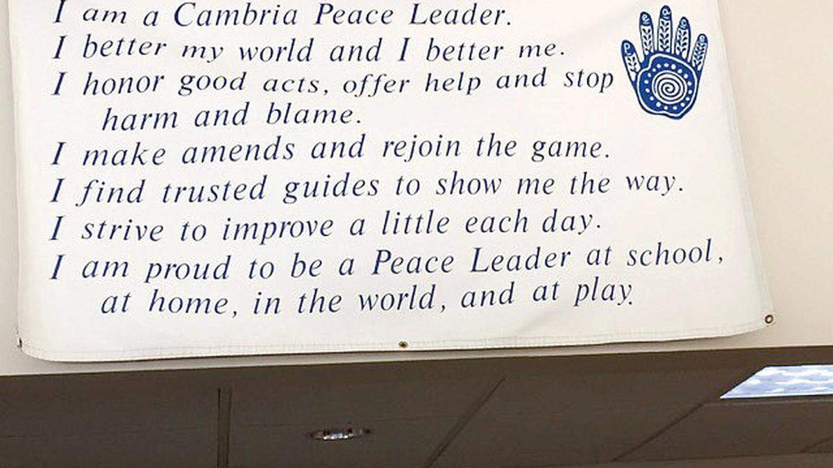 Goals of a Cambria Peace Leader are spelled out.