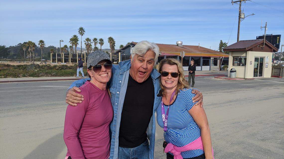 ‘They were having fun.’ Jay Leno, camera crew spotted in the surf in Grover Beach