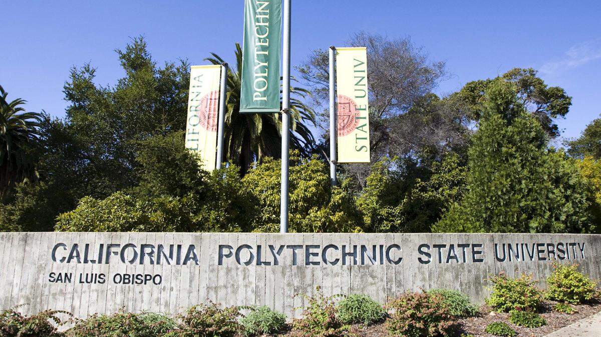 An entrance to Cal Poly in San Luis Obispo.