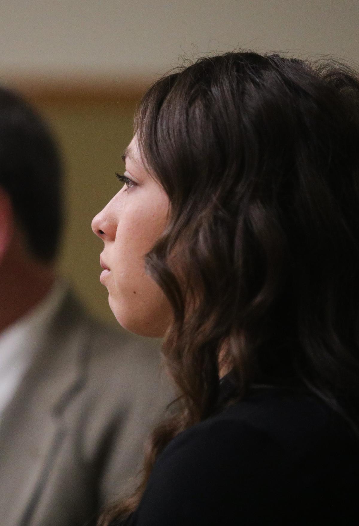 Brianna Morales, 24, Manteca, was sentenced Wednesday to 364 days in San Luis Obispo County Jail. Though initially charged with felony human trafficking of a minor for sex, two defendants agreed to plead no contest to a felony kidnapping charge in April.