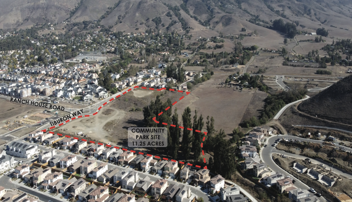 The 11.25-acre Righetti Community Park will be located on Tiburon Way.